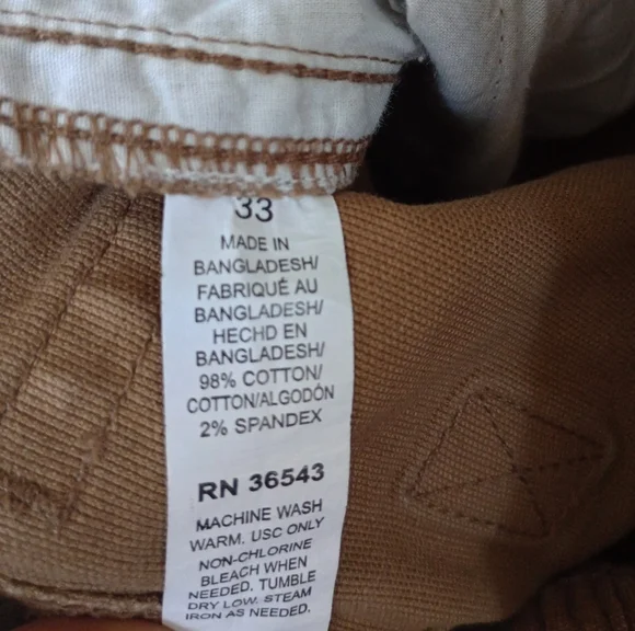 GH Bass Khaki Shorts Cotton Cargo Size 33 - Picture 5 of 9